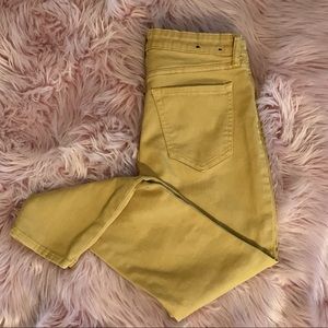 GAP denim legging in mustard yellow